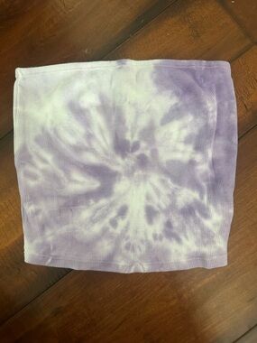 Sky and Sparrow Lavender and White Tie-Dye Tube Top